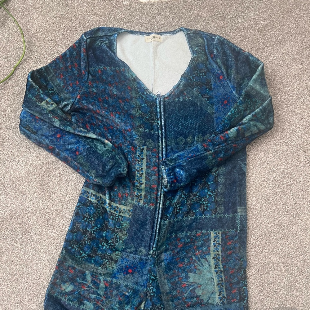 Natural Life Blue and Red Patterned Onesie